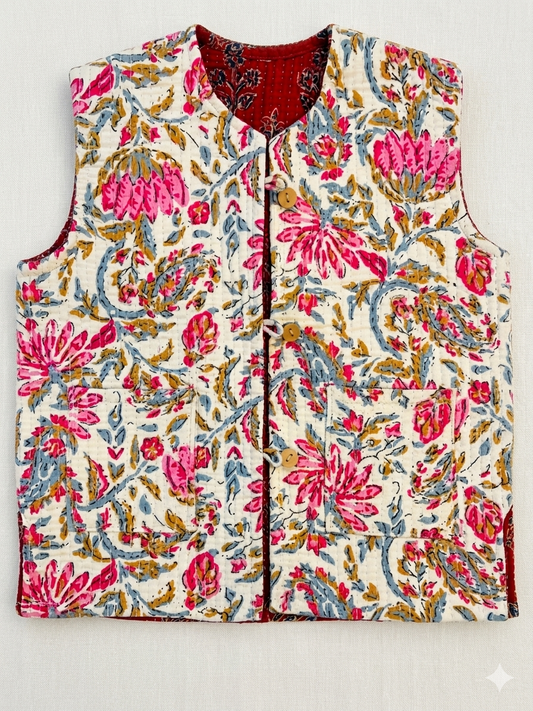 Lal Buti Quilted Vest