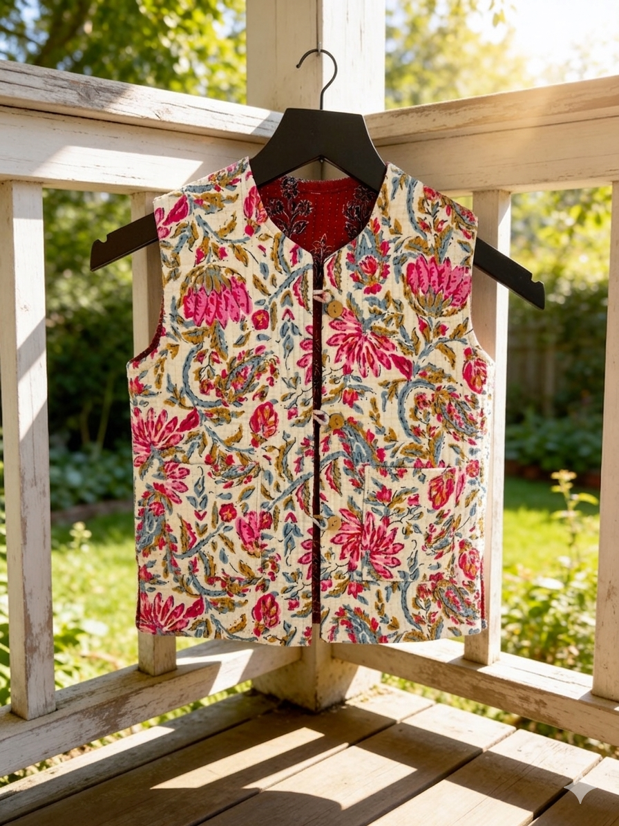 Lal Buti Quilted Vest