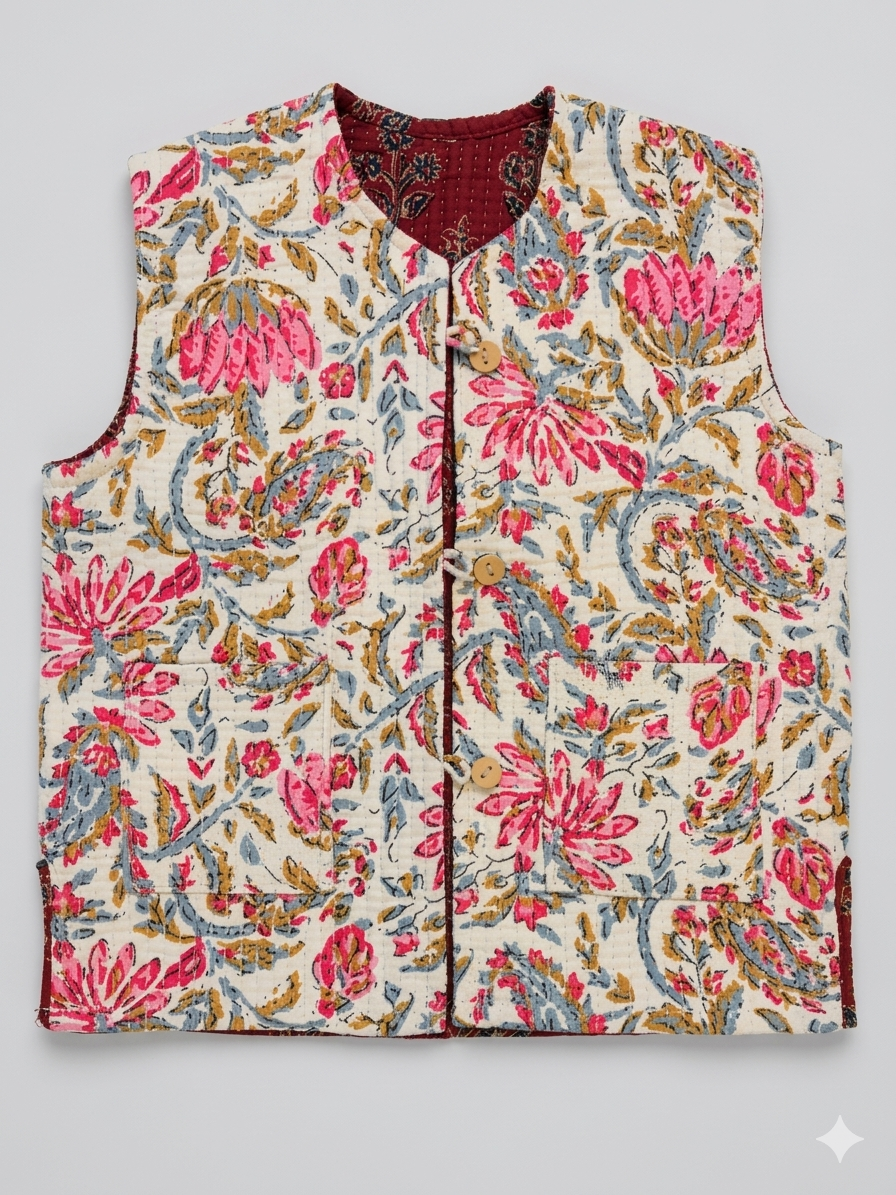 Lal Buti Quilted Vest