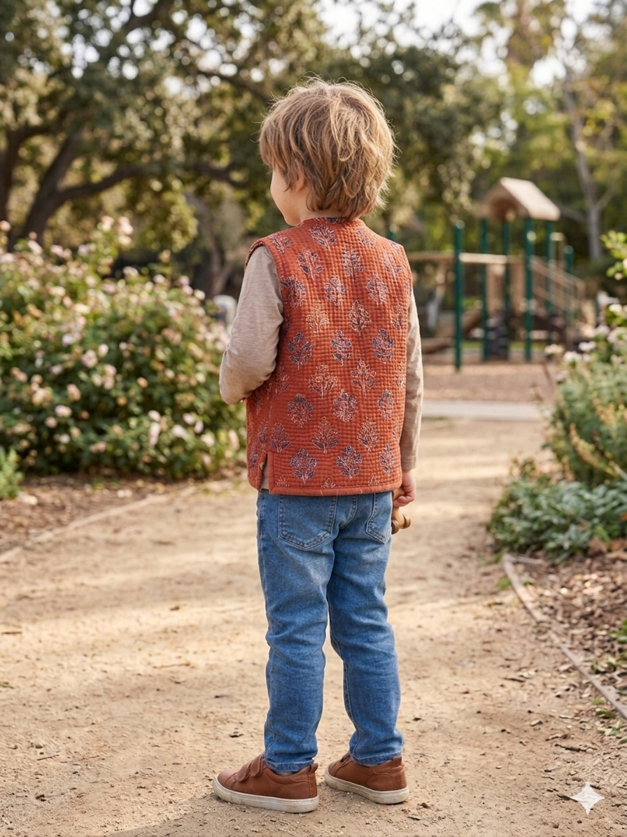 Lal Buti Quilted Vest