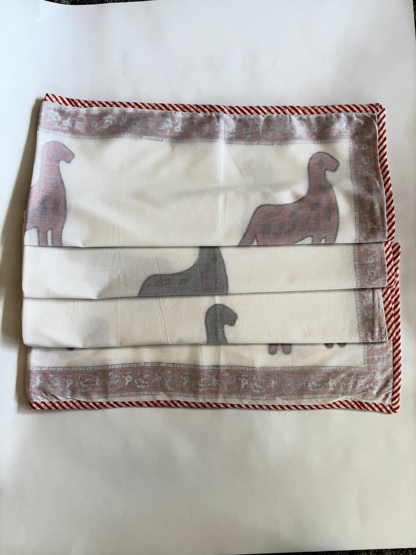 Baby Blanket - Red border with Dinosaur design