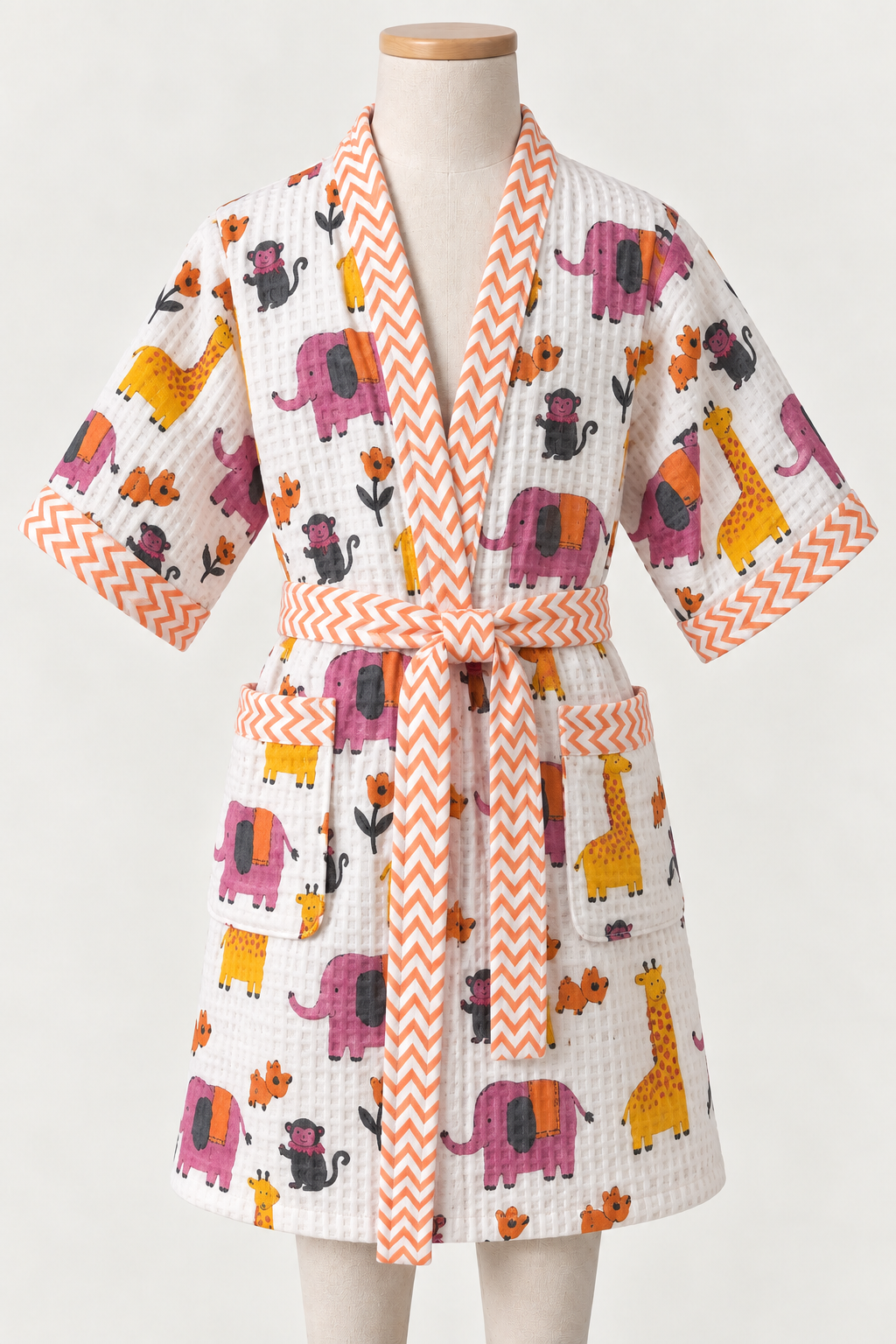Jungle Jamboree Swim Robe - Pink and Orange