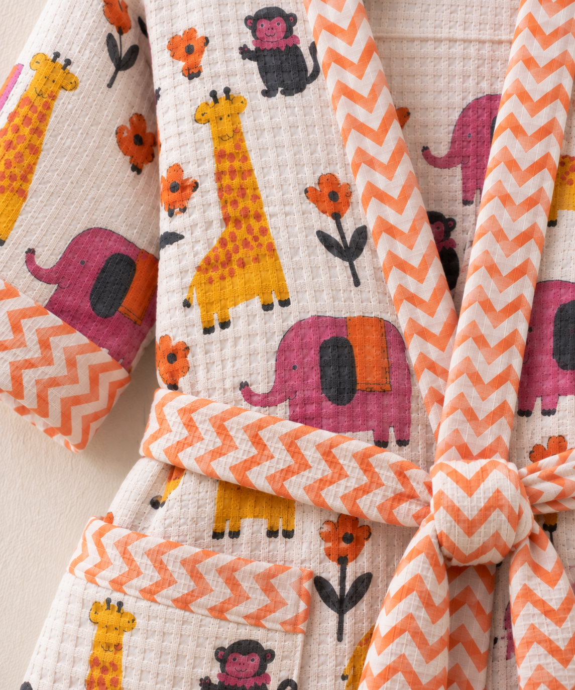 Jungle Jamboree Swim Robe - Pink and Orange