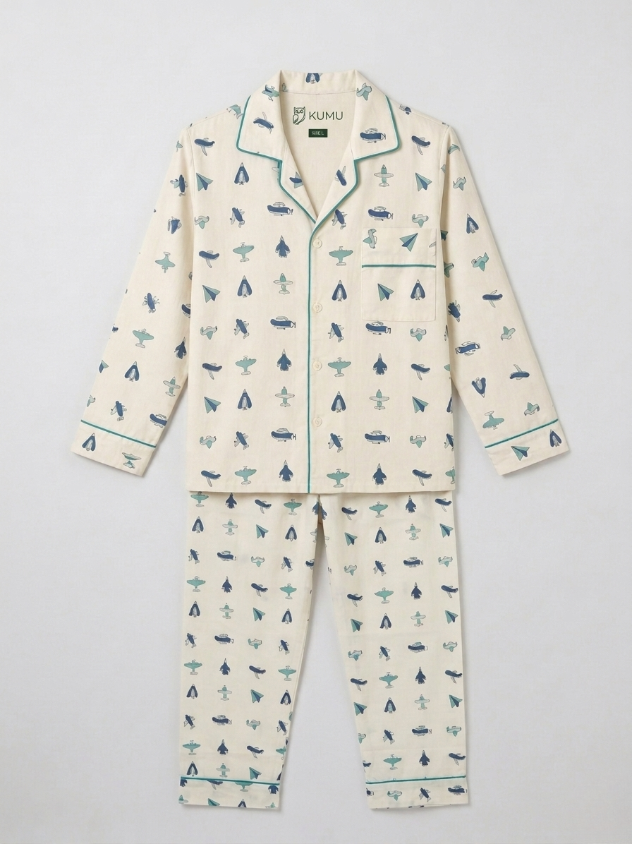 Paper Plane Dreams Pajama Set