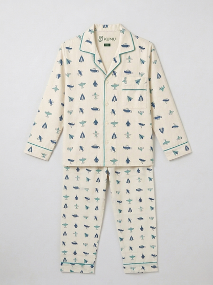 Paper Plane Dreams Pajama Set