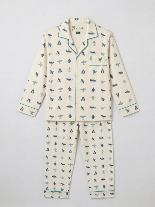 Paper Plane Dreams Pajama Set